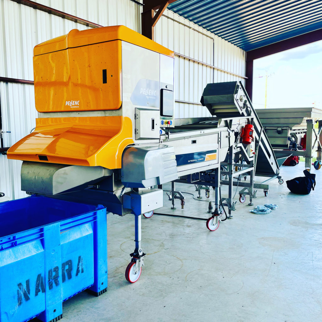 Pellenc Optical Grape Sorter at Kalasi Cellars